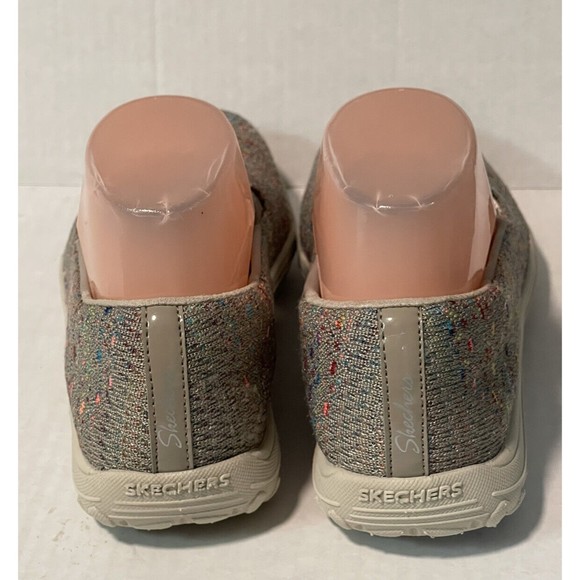 Skechers Sz 6.5 M Slip-On Sneakers Shoes Flats Multicolored Memory Foam Loafers - Picture 4 of 8